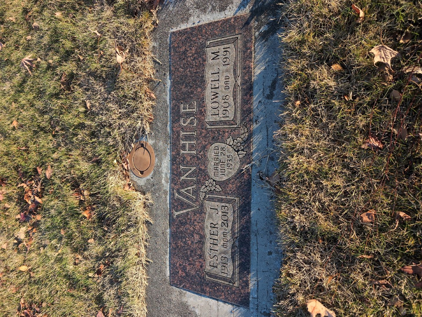Esther J. Van Hise's grave. Photo 1