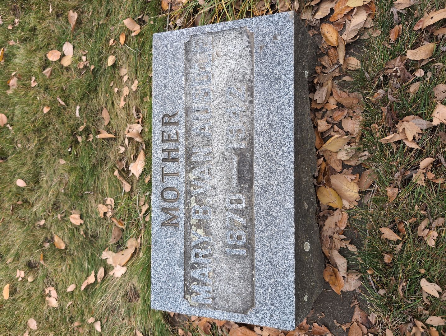 Cora A. Van Ausdle's grave. Photo 1