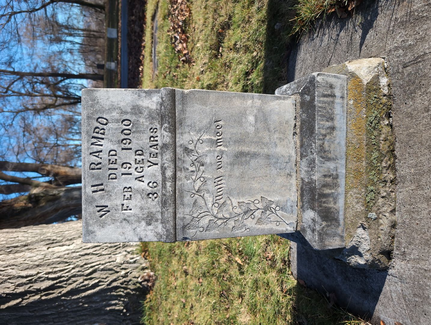 W. H. Rambo's grave. Photo 1