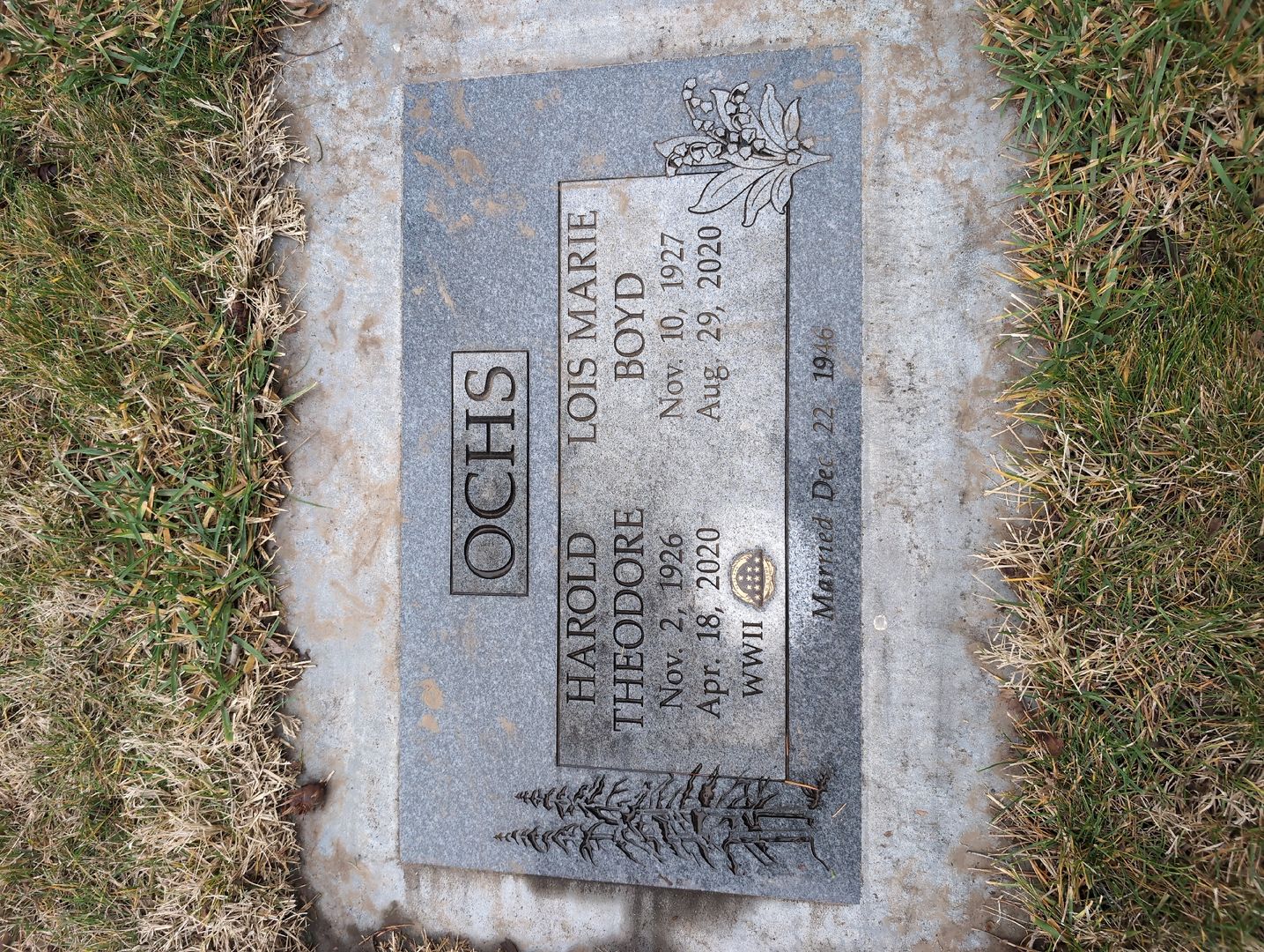 Harold Theodore Ochs's grave. Photo 1