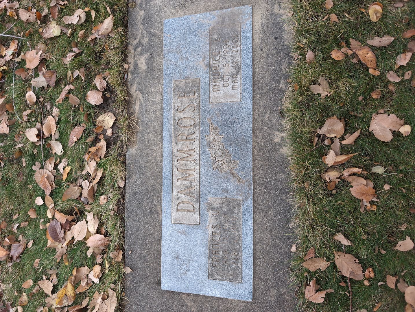 Maurice L. Dammrose's grave. Photo 1